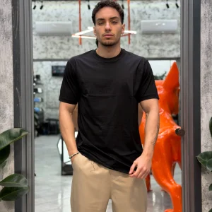 T-SHIRT BASIC IN MORBIDA VISCOSA - REGULAR FIT GL2268F-S26.NER