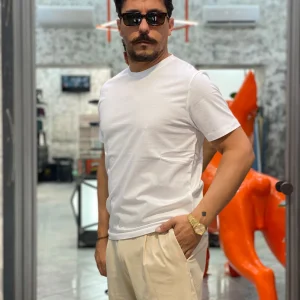 T-SHIRT IN PREGIATO ED ELEGANTE COTONE MERCERIZZATO - REGULAR FIT MK9910094.BIA