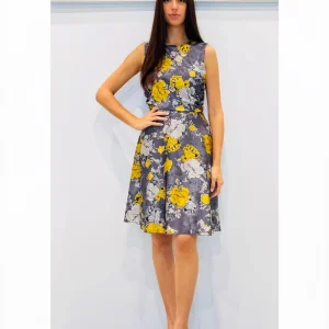 Abito corto in fantasia floreale