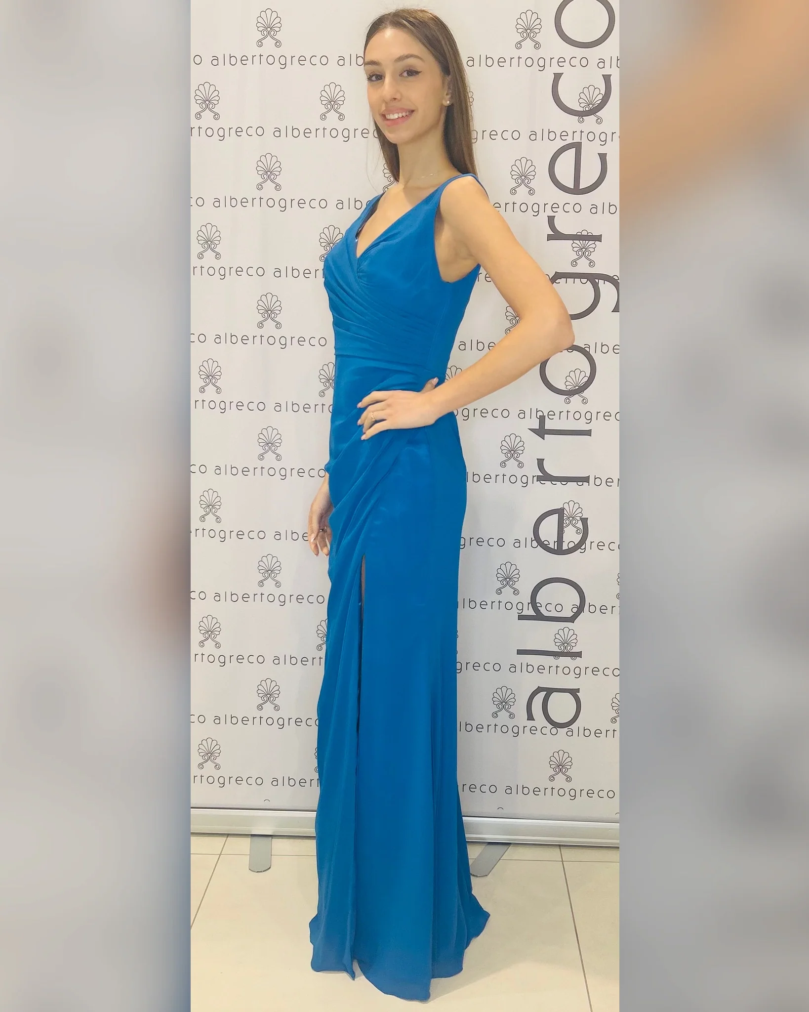 Abito a sirena in georgette - immagine 3