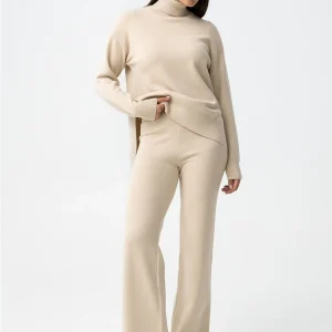 PANTALONE DA COMPLETO MAB_1B IN MAGLIA AMPIO CON ELASTICO IN VITA - COMFORT FIT 10061608.BEI