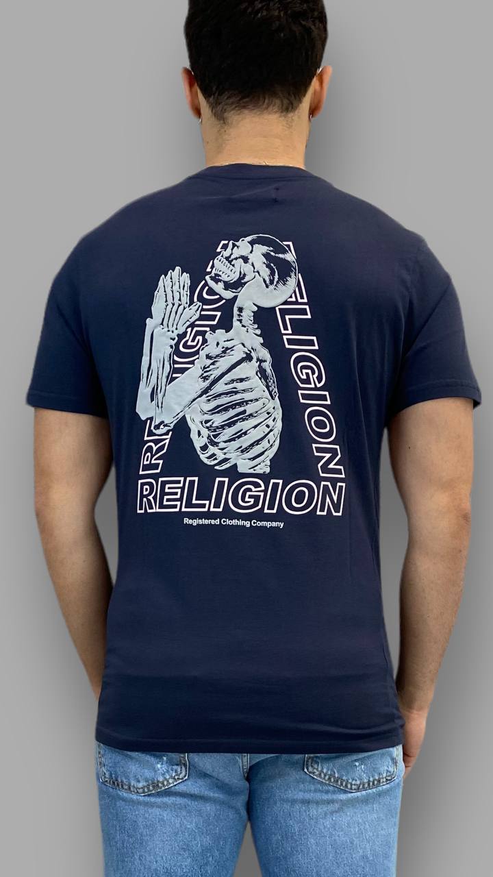 T-SHIRT STAMPA SCHELETRO SUL RETRO - REGULAR FIT - immagine 3