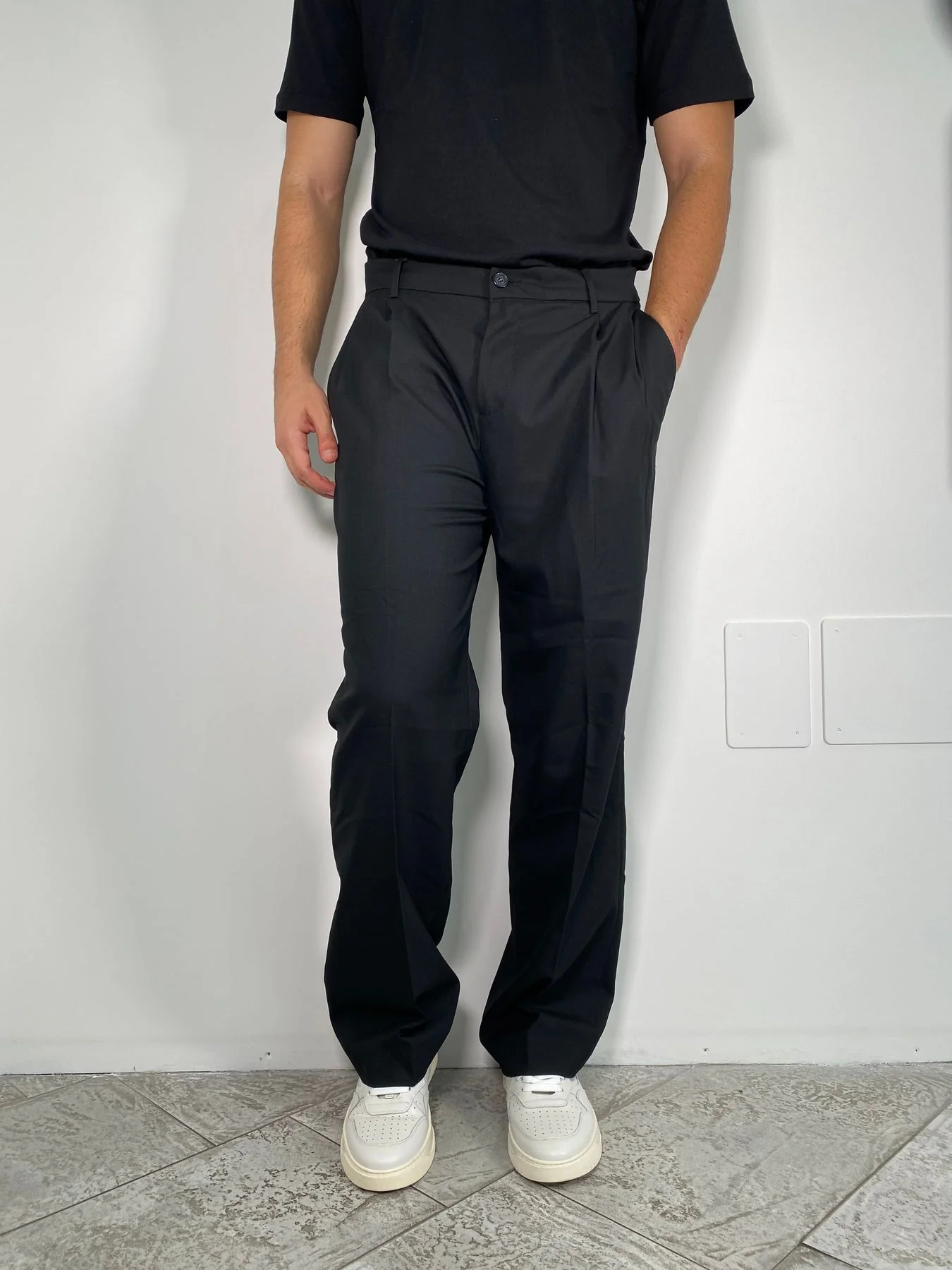 PANTALONE DA COMPLETO IN TESSUTO ELEGANTE CON FONDO AMPIO - RELAXED FIT - immagine 2