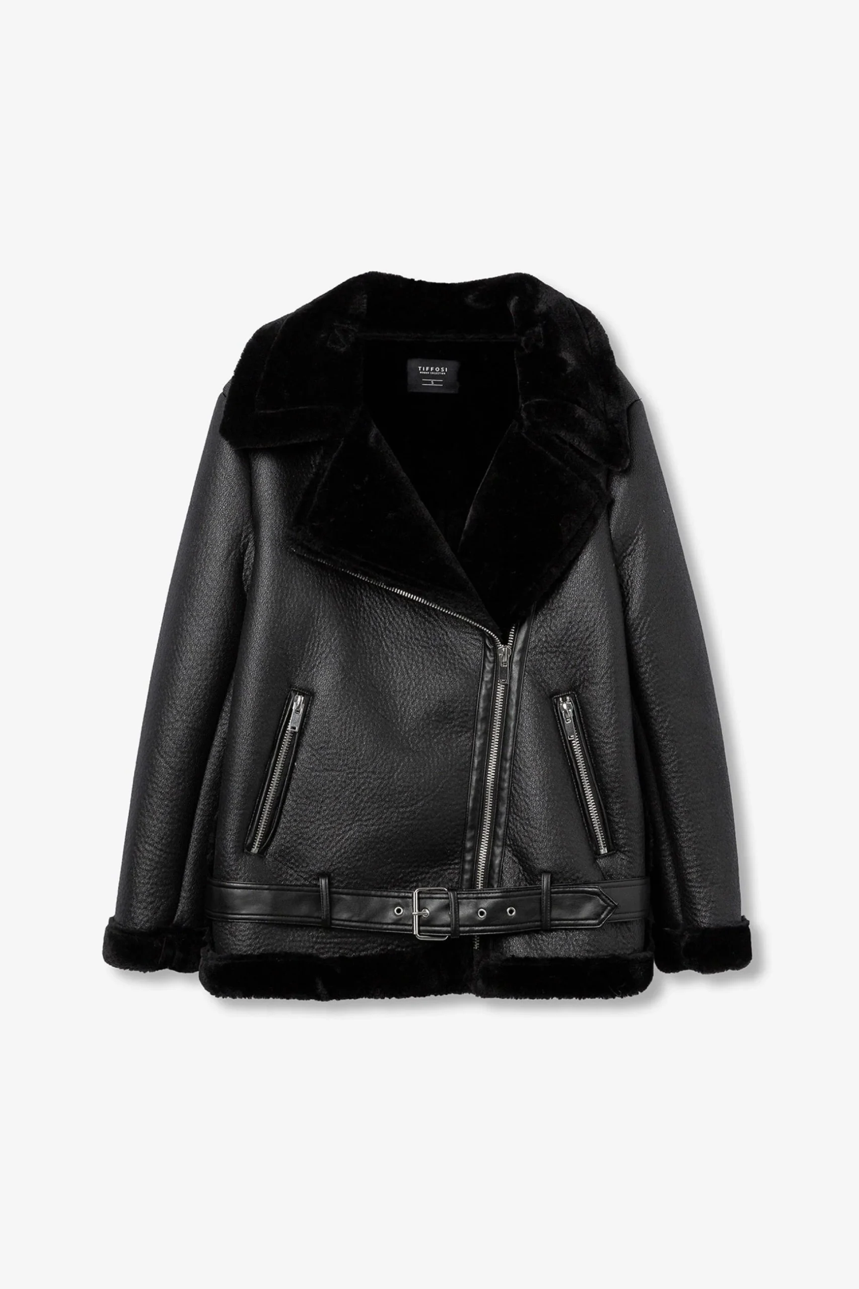 ECOMONTONE GILAO_2 MODELLO CHIODO CON TASCHE ZIP E CINTURA AL FONDO - COMFORT FIT 10062008.NER - immagine 6