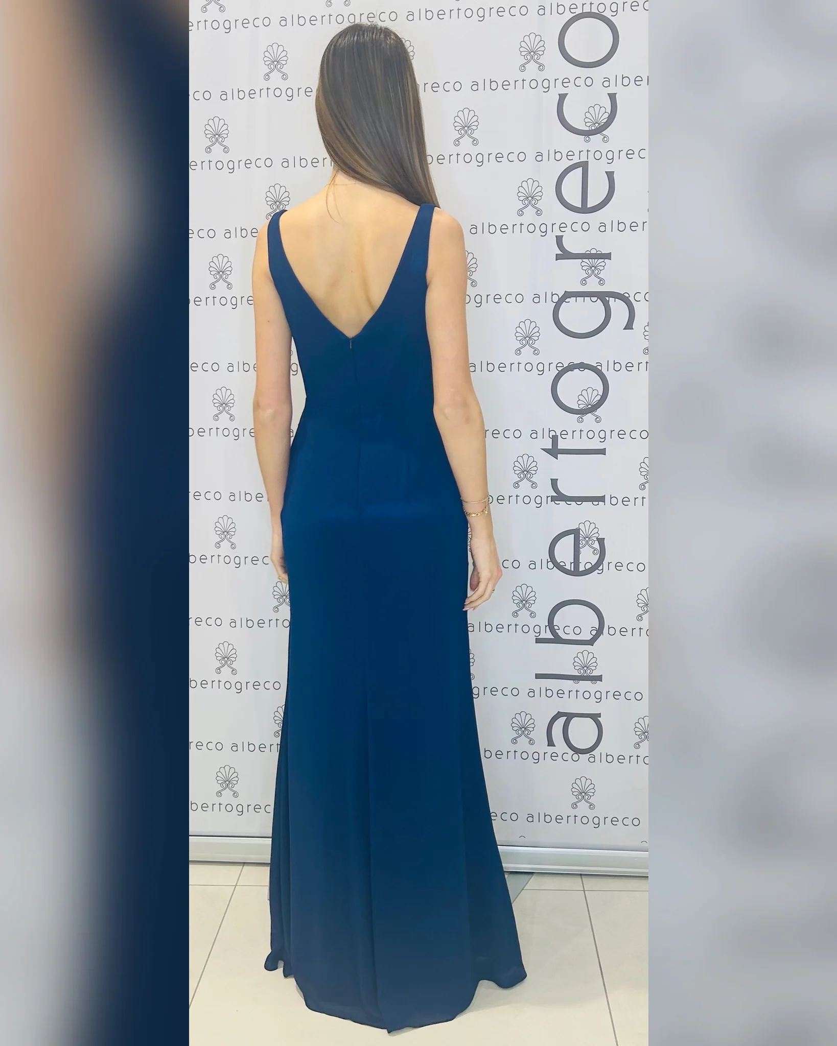 Abito a sirena in georgette - immagine 8