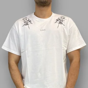 T-SHIRT STAMPA RONDINI LOVE - SEMI OVER FIT