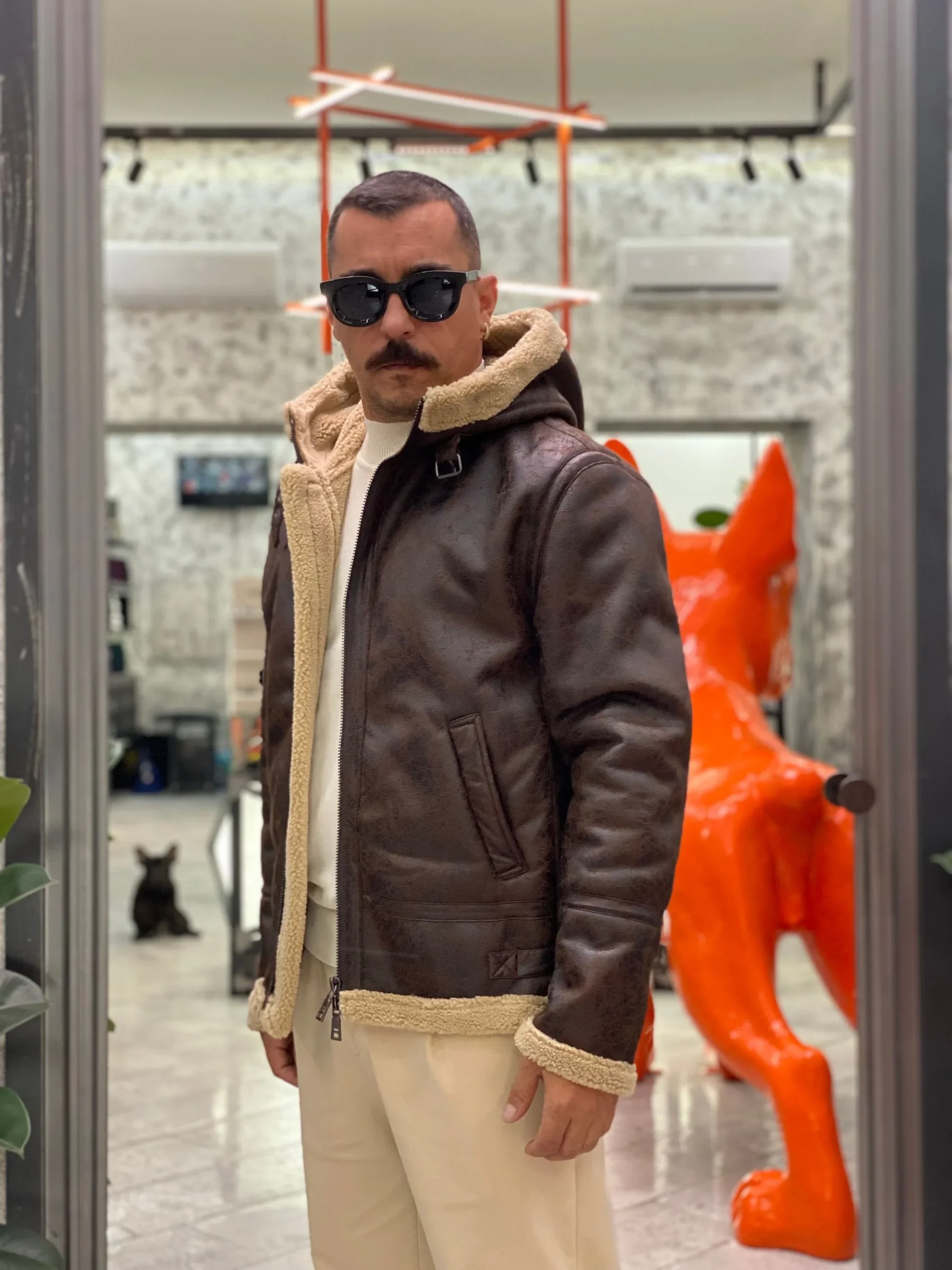 ECOMONTONE CON CAPPUCCIO EFFETTO MARMORIZZATO - REGULAR FIT BGI1092SS.MOR - immagine 3