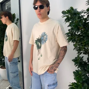 T-SHIRT OVERSIZE CON STAMPA IN 100% COTONE TS3323.PAN