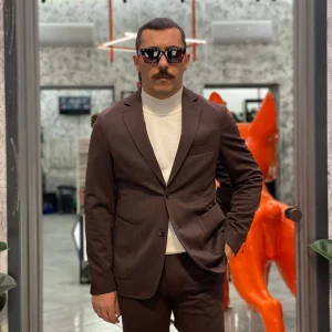 GIACCA MONOPETTO DA COMPLETO IN TESSUTO PUNTO MILANO ELASTICIZZATO SUPER COMFORT - REGULAR FIT GAI1056SS.MOR