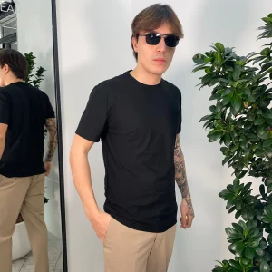 T-SHIRT IN TESSUTO TECNICO ELASTICIZZATO EXTRA LIGHT - SLIM FIT GL1001TB-S25.NER