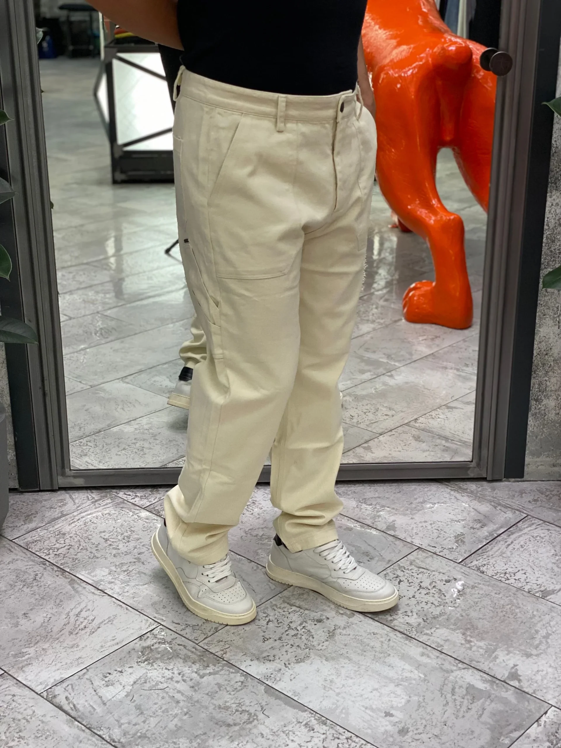 JEANS WORK IN TELA FISSA - STRAIGHT LEG GL5162BD-F25.PAN - immagine 3