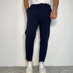 PANTALONE DA COMPLETO "NO STIRO" IN TESSUTO TECNICO ELASTICIZZATO CON COULISSE IN VITA - REGULAR FIT
