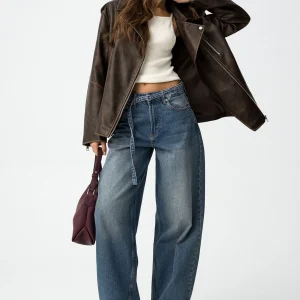 JEANS AVA_2 A VITA ALTA CON GAMBA A PALLONCINO E CINTURA RIMOVIBILE - BALLOON FIT 10062766