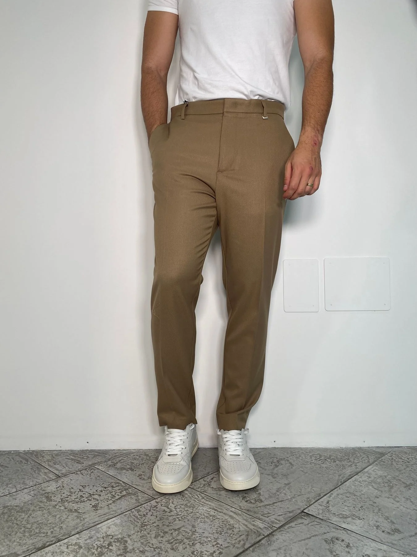 PANTALONE DA ABITO TASCA AMERICA FONDO REGOLARE - REGULAR FIT - immagine 2