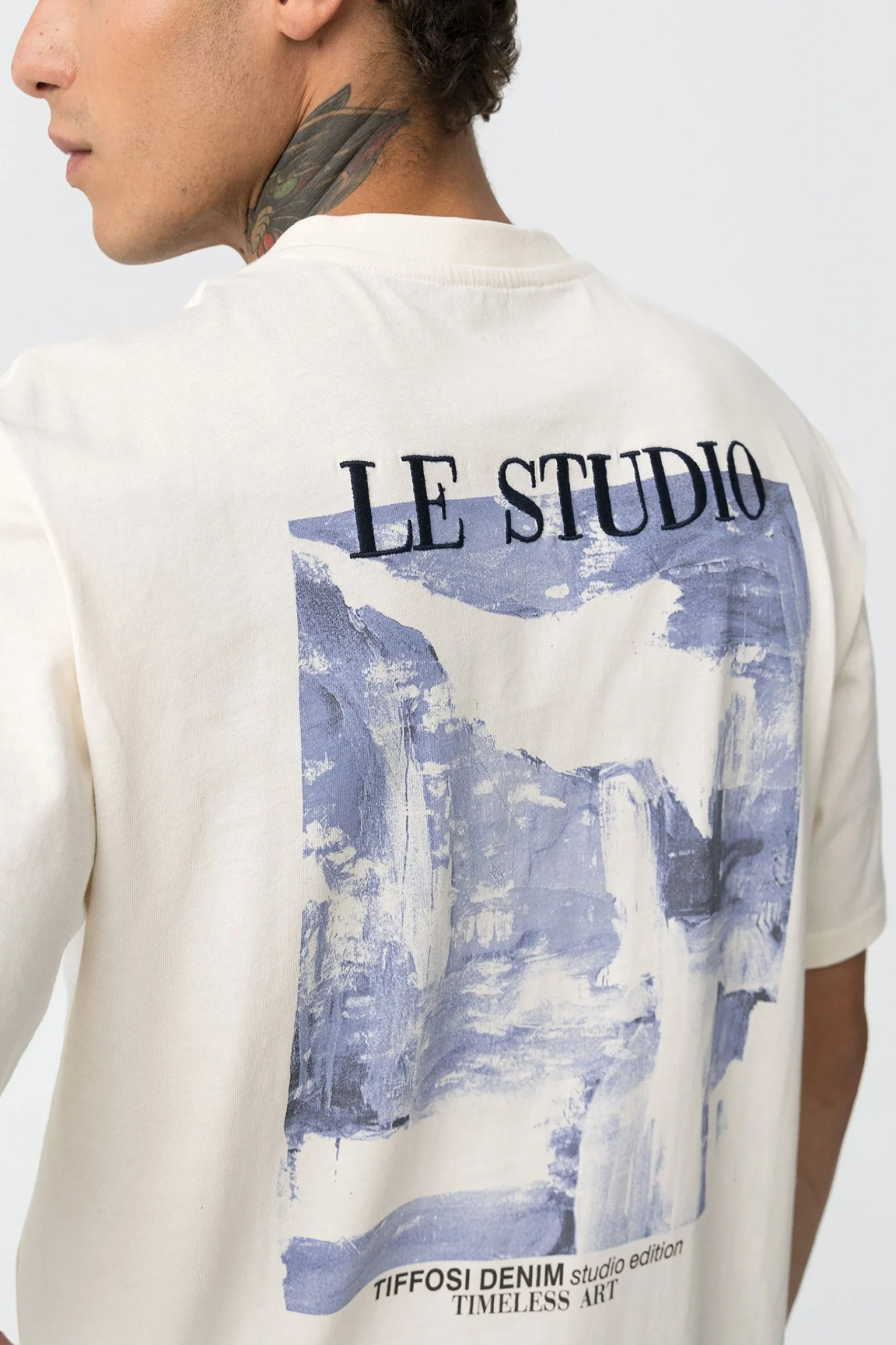 T-SHIRT ALPHA IN 100% COTONE CON STAMPA SUL RETRO - RELAXED FIT 10061480 - immagine 4