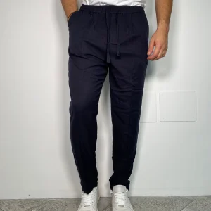 PANTALACCIO BRED IN MISTO LANA ELASTICIZZATO CON RISVOLTINO - REGULAR FIT