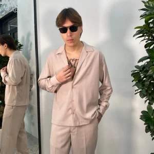 GIACCA CAMICIA IN POLIVISCOSA CON COLLO BOWLING - REGULAR FIT CA3286.CIP