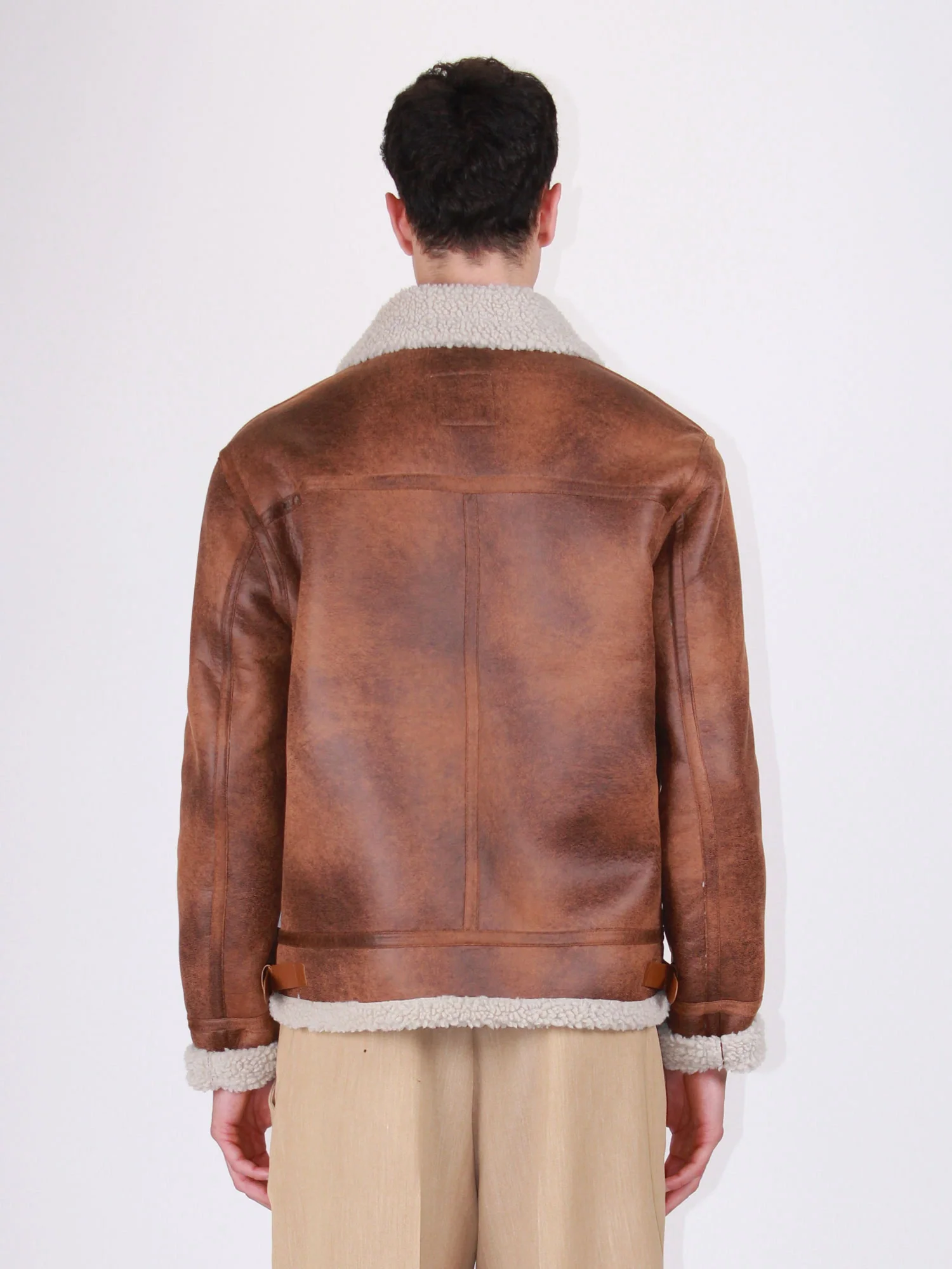 ECOMONTONE MODELLO AVIATOR CON COLLETTO, ORLO ED INTERNO IN PELLICCIA SINTETICA - REGULAR FIT M25228630 - immagine 9