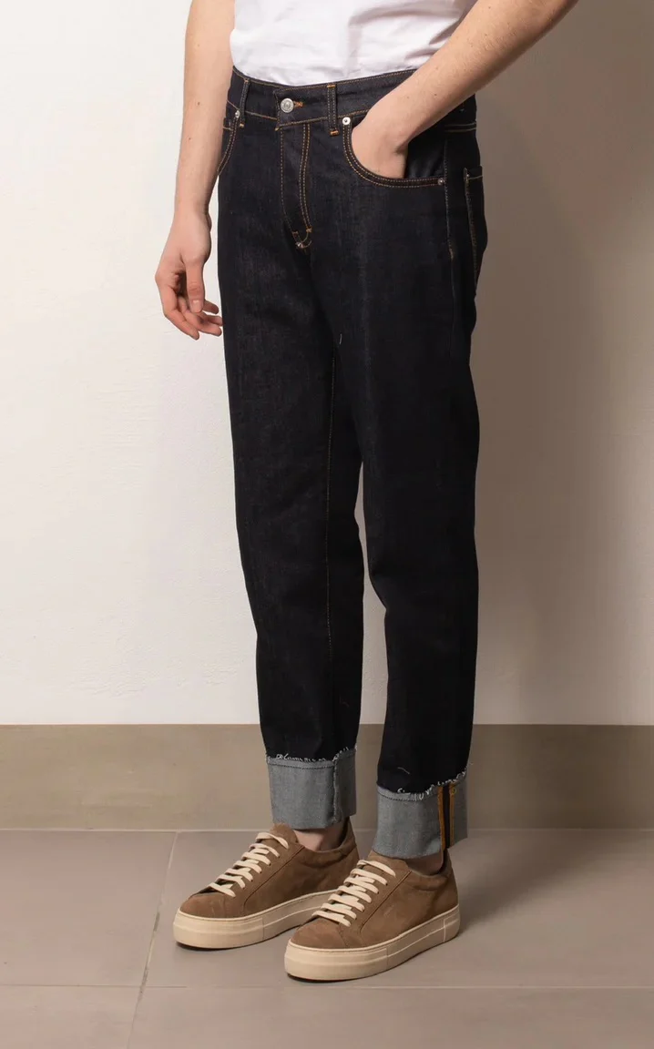 JEANS LAVAGGIO ZERO CON RISVOLTO SLIM FIT - immagine 3