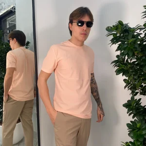 T-SHIRT IN TESSUTO TECNICO ELASTICIZZATO EXTRA LIGHT - SLIM FIT GL1001TB-S25.SALM