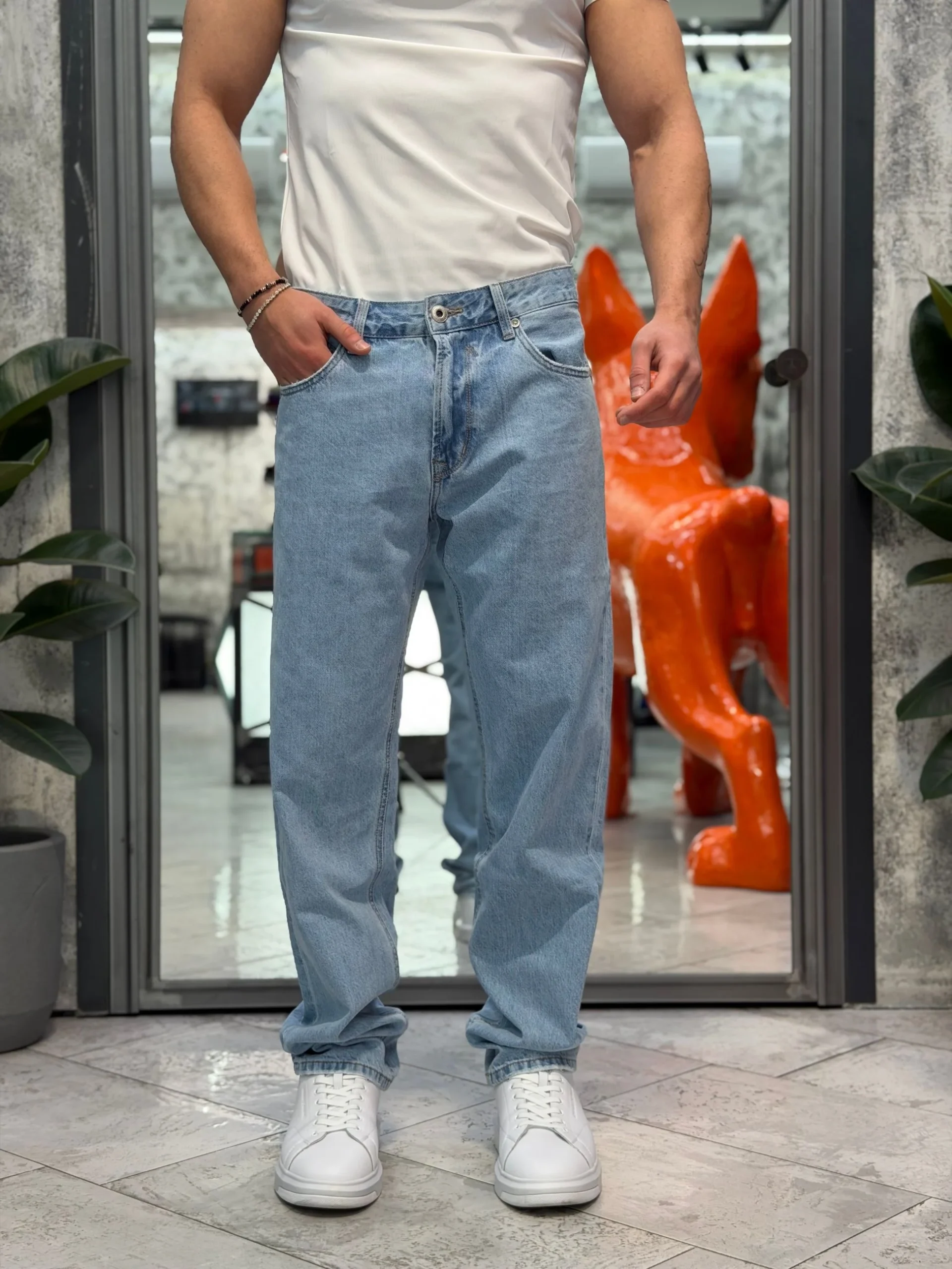 JEANS ALEX 5 TASCHE ZERO WASH - STRAIGHT LEG (GAMBA DRITTA) GL6396Q - immagine 5