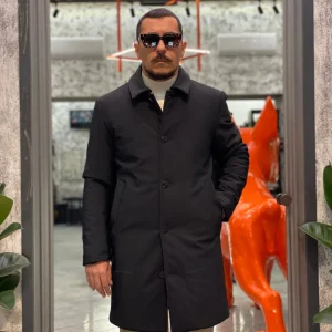 TRENCH FRANK IN TESSUTO TECNICO IMPERMEABILE ED ELASTICIZZATO - COMFORT FIT CN.G225374.NER