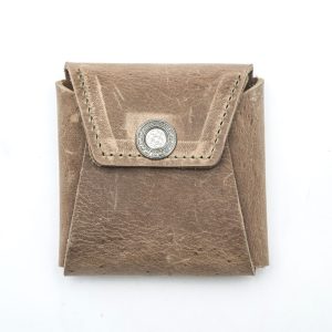 PORTA MONETE IN VERO CUOIO DAINO