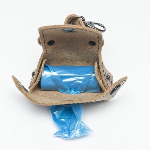 PORTA BUSTINE IN VERO CUOIO CON CUCITURE NERE