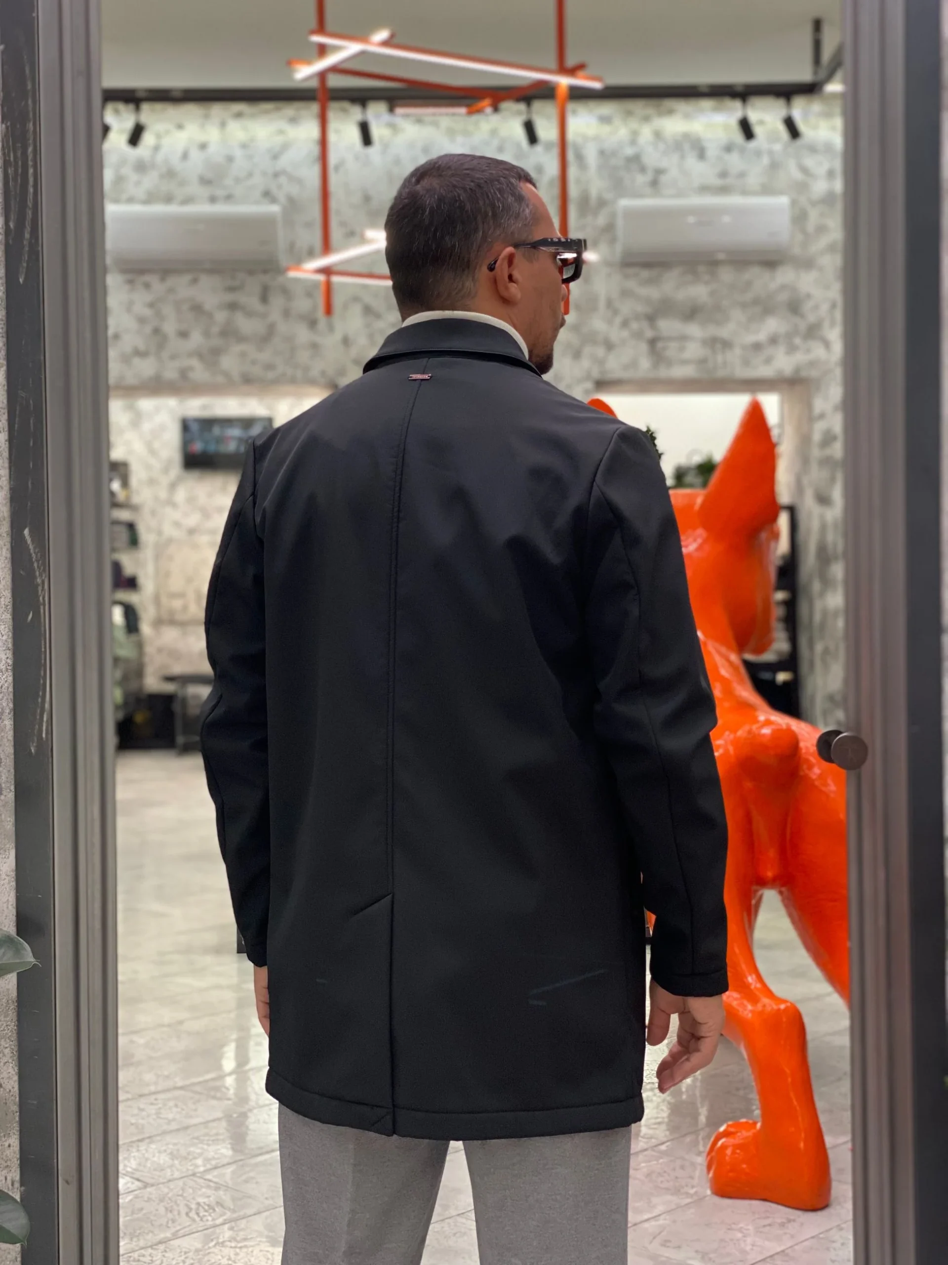 TRENCH IN TESSUTO SOFTSHELL ED INTERNO IN PILE - REGULAR FIT MK9940063.NER - immagine 4