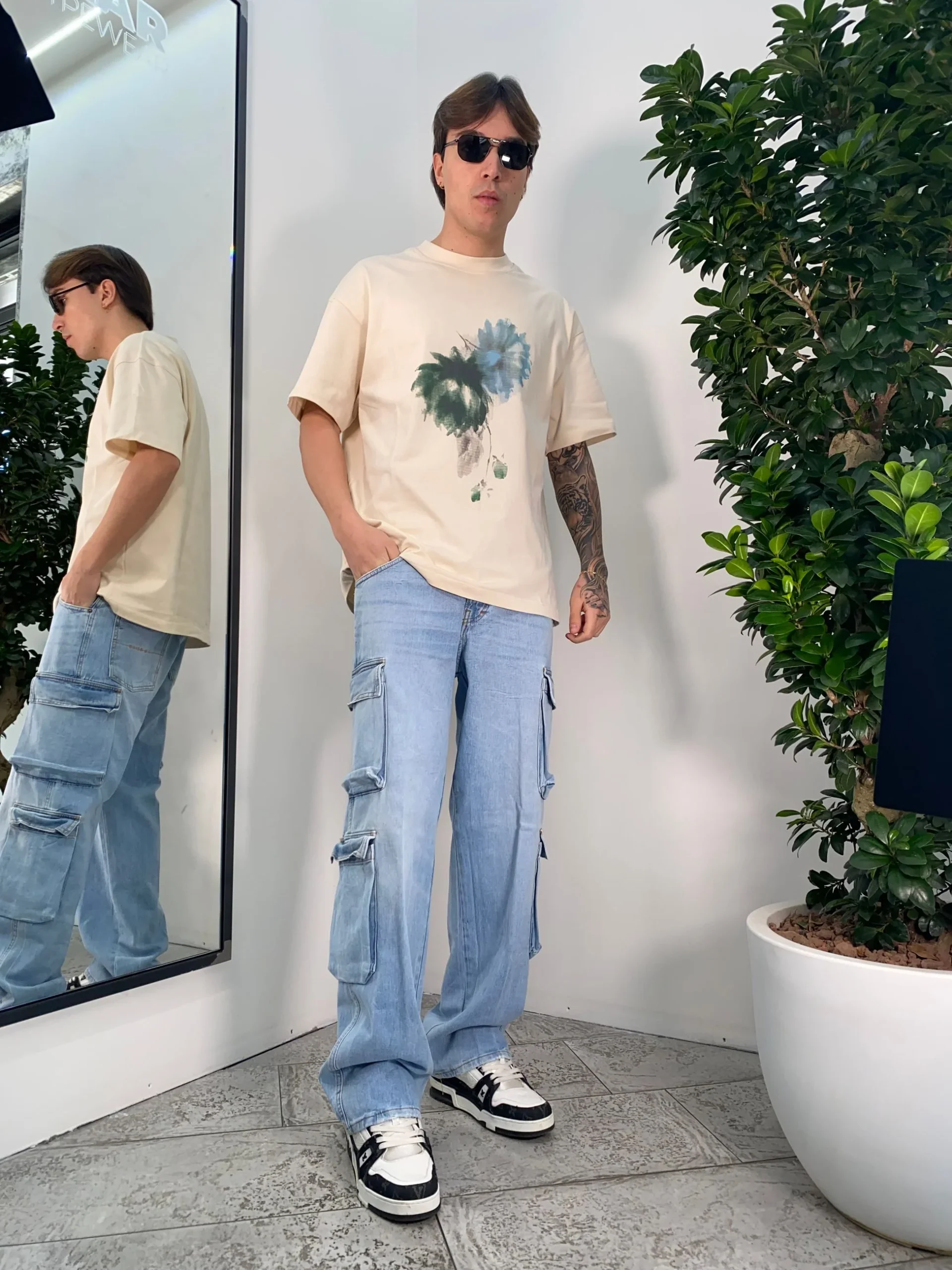 T-SHIRT OVERSIZE CON STAMPA IN 100% COTONE TS3323.PAN - immagine 6