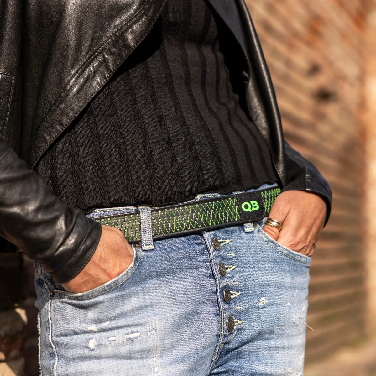 123456 Cintura elastica Cucitura Rosso - immagine 9