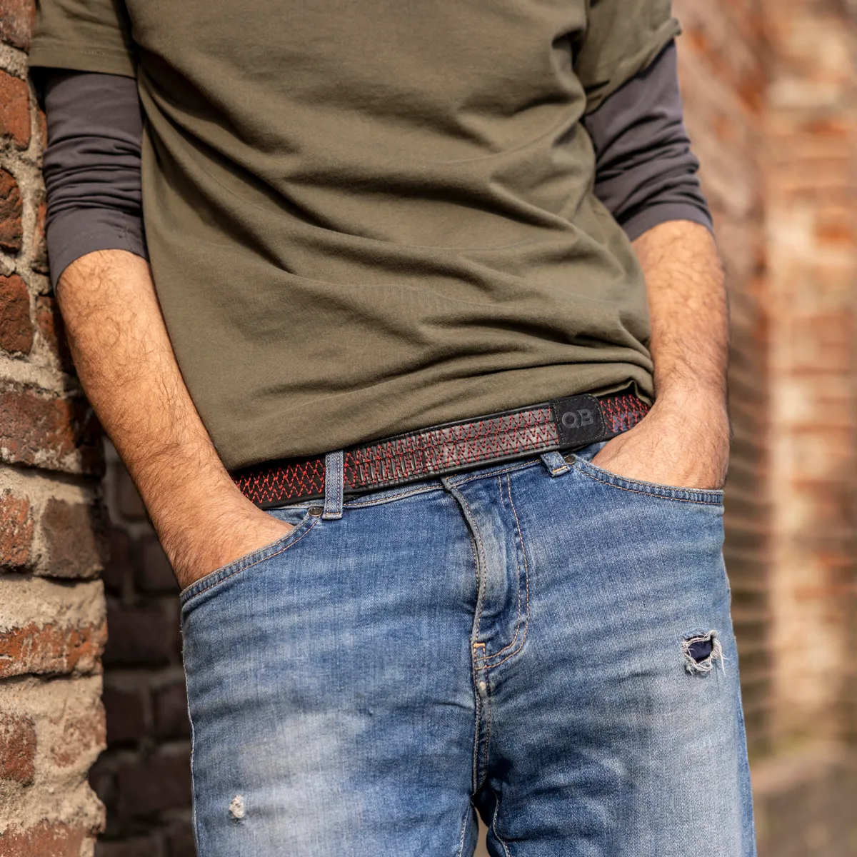 123456 Cintura elastica Cucitura Blu - immagine 7