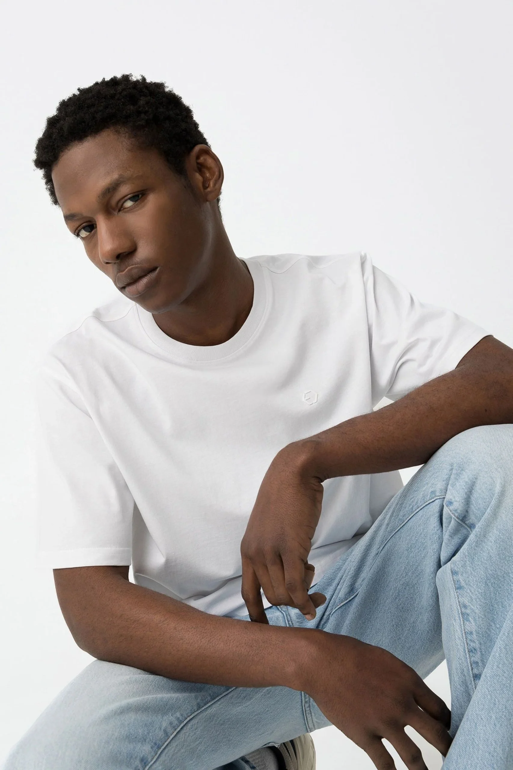 T-SHIRT JACK BASIC IN 100% COTONE CON LOGO LATO CUORE - RELAXED FIT 10059139.BIA - immagine 6