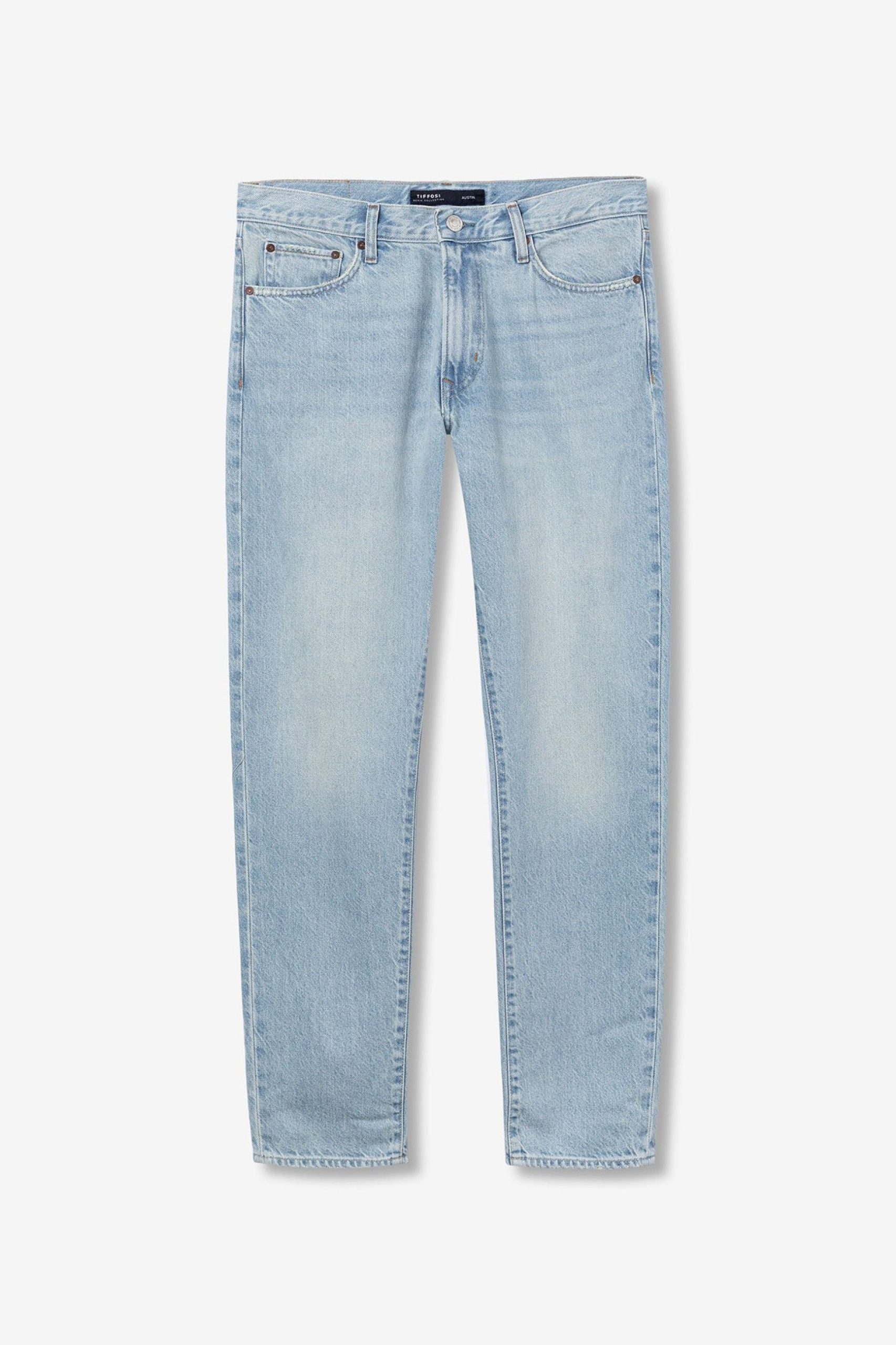 JEANS AUSTIN_61 5 TASCHE LIGHT WASH - STRAIGHT LEG (GAMBA DRITTA) 10064413 - immagine 7