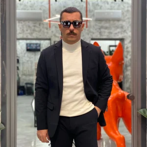 GIACCA MONOPETTO DA COMPLETO IN TESSUTO TECNICO ELASTICIZZATO SUPER COMFORT - REGULAR FIT GAI1062SS.NER