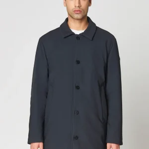 TRENCH FRANK IN TESSUTO TECNICO IMPERMEABILE ED ELASTICIZZATO - COMFORT FIT CN.G225374.BLU