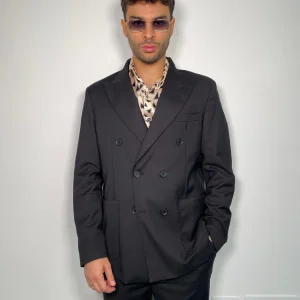 GIACCA DA ABITO DOPPIOPETTO 6 BOTTONI CON PETTO A LANCIA E TASCHE A TOPPA - REGULAR FIT