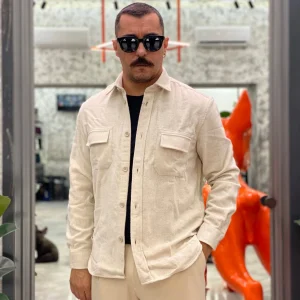 OVERSHIRT IN FLANELLA CON TASCONI - REGULAR FIT CI1064SS.BEI