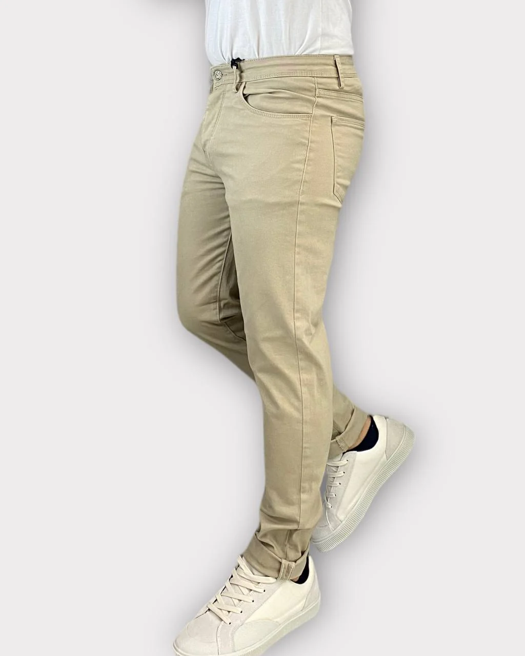 PANTALONE BASIC 5 TASCHE IN COTONE ELASTICIZZATO - SLIM FIT - immagine 9