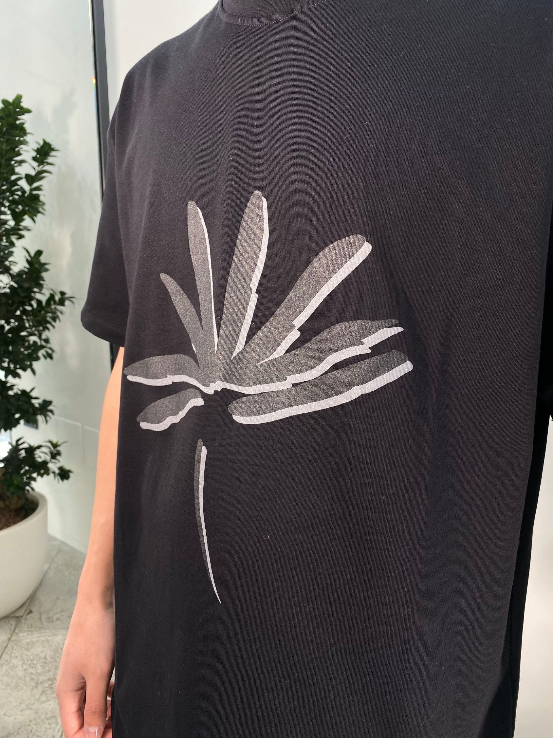 T-SHIRT OVERSIZE CON STAMPA IN 100% COTONE TS3325.NER - immagine 5