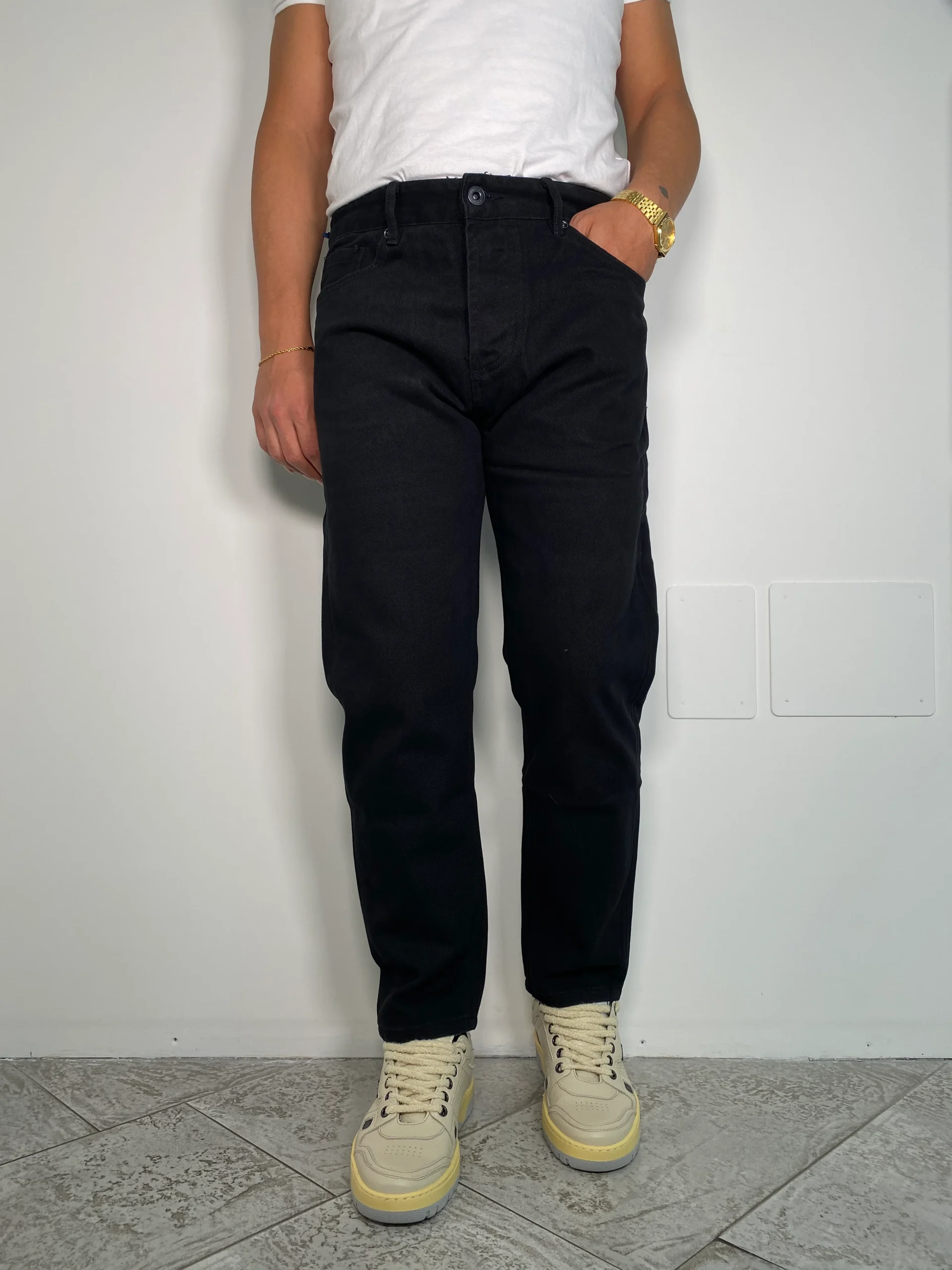 JEANS CARROT FIT IN TELA FERMA - immagine 3