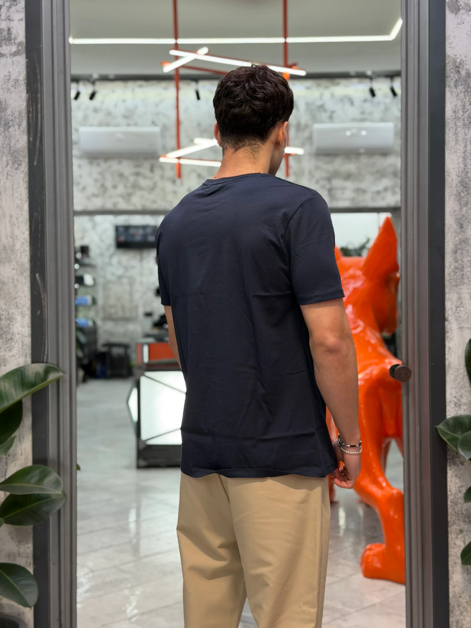 T-SHIRT BASIC IN 100% COTONE EXTRA FINE - REGULAR FIT GL1078F-S26.BLU - immagine 3