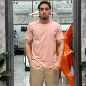 T-SHIRT BASIC IN 100% COTONE EXTRA FINE - REGULAR FIT GL1078F-S26.ROSA