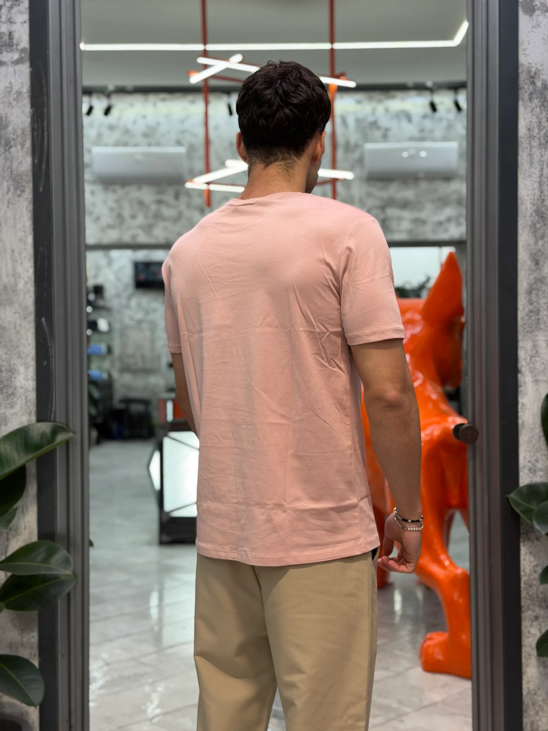 T-SHIRT BASIC IN 100% COTONE EXTRA FINE - REGULAR FIT GL1078F-S26.ROSA - immagine 3