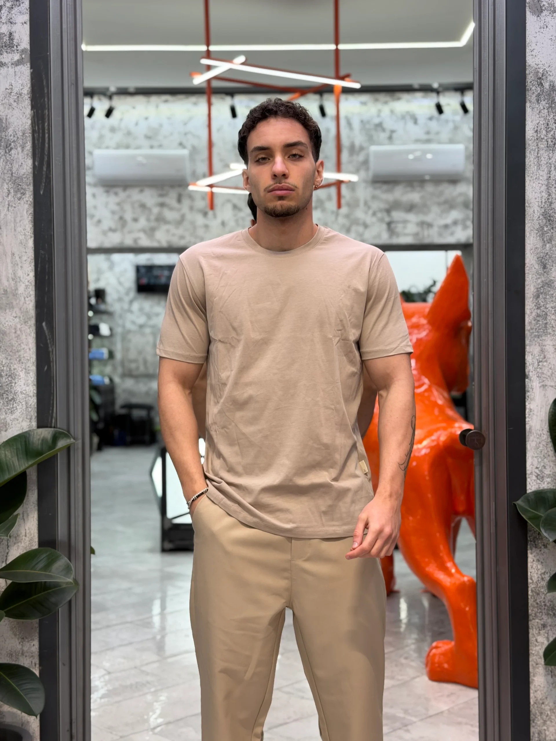 T-SHIRT BASIC IN 100% COTONE EXTRA FINE - REGULAR FIT GL1078F-S26.CAM - immagine 2