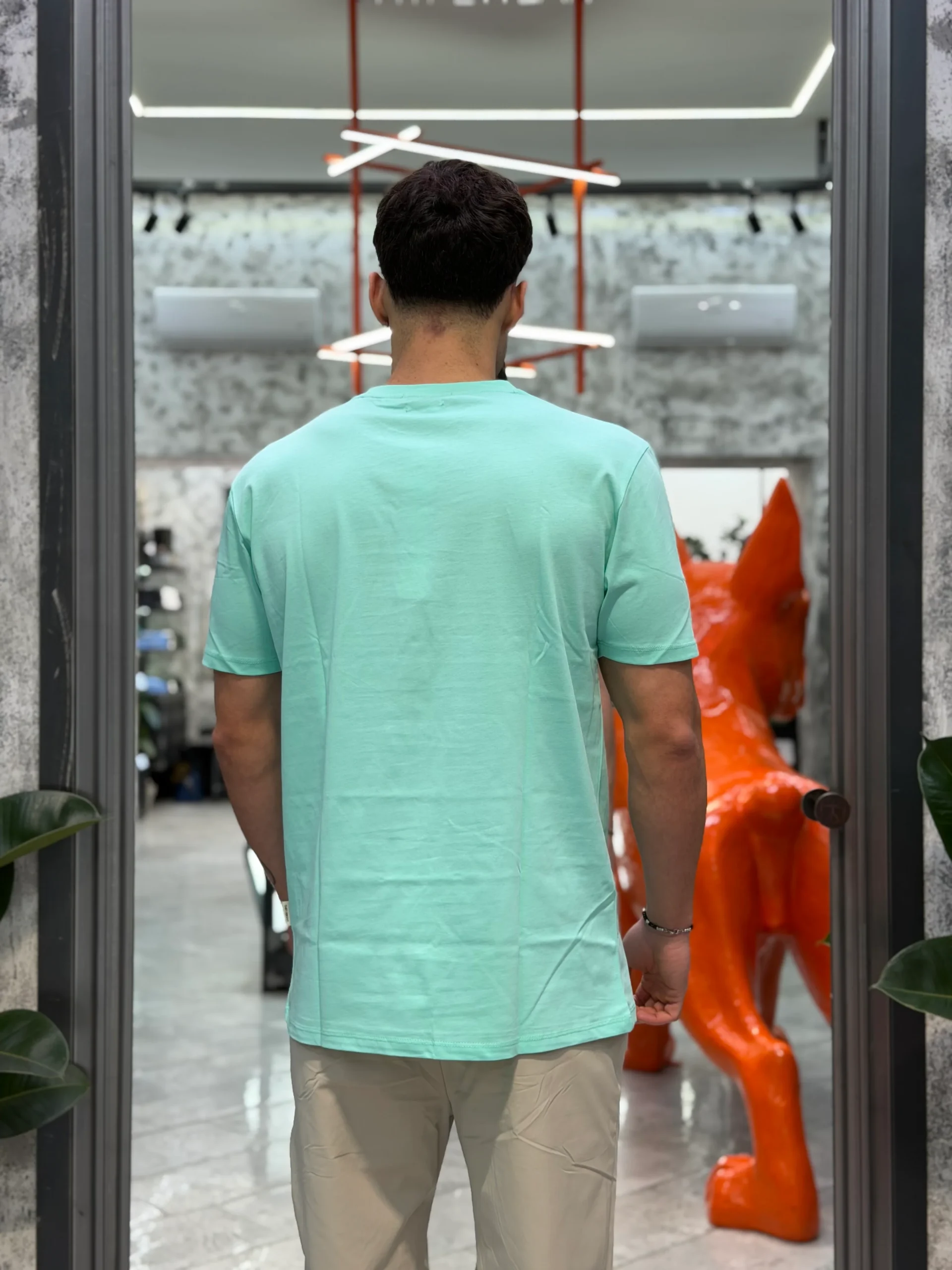 T-SHIRT BASIC IN 100% COTONE EXTRA FINE - REGULAR FIT GL1078F-S26.ACQ - immagine 3