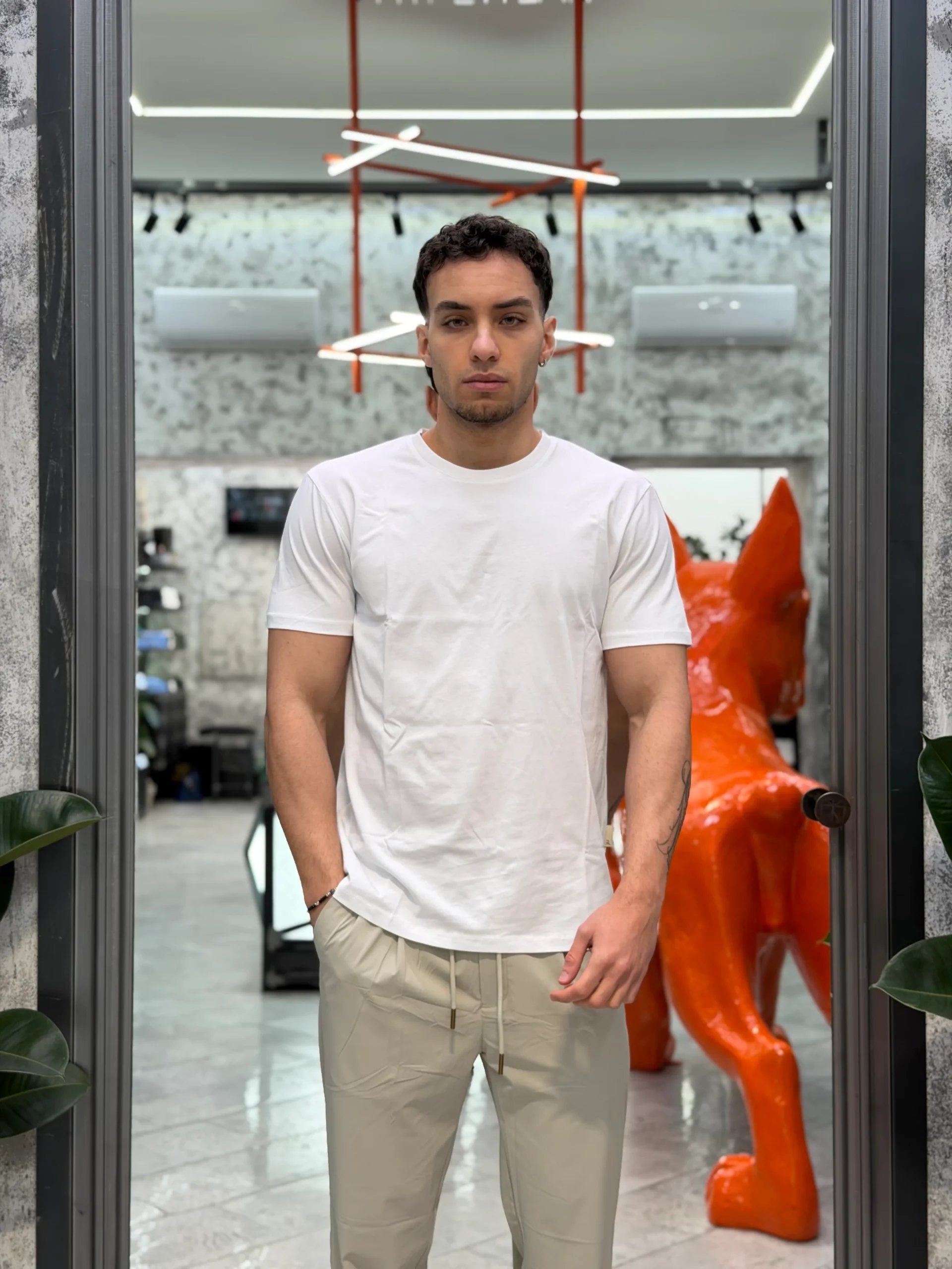 T-SHIRT BASIC IN 100% COTONE EXTRA FINE - REGULAR FIT GL1078F-S26.BIA - immagine 2