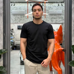 T-SHIRT BASIC IN 100% COTONE EXTRA FINE - REGULAR FIT GL1078F-S26.NER