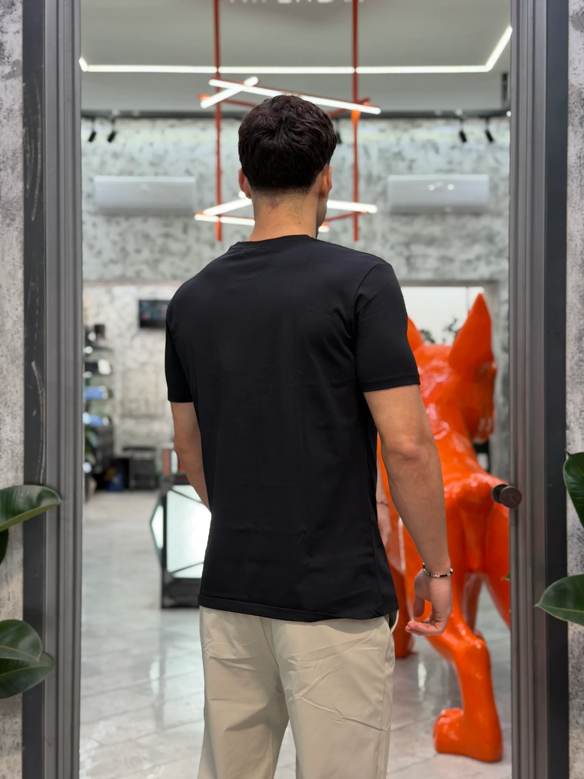 T-SHIRT BASIC IN 100% COTONE EXTRA FINE - REGULAR FIT GL1078F-S26.NER - immagine 3