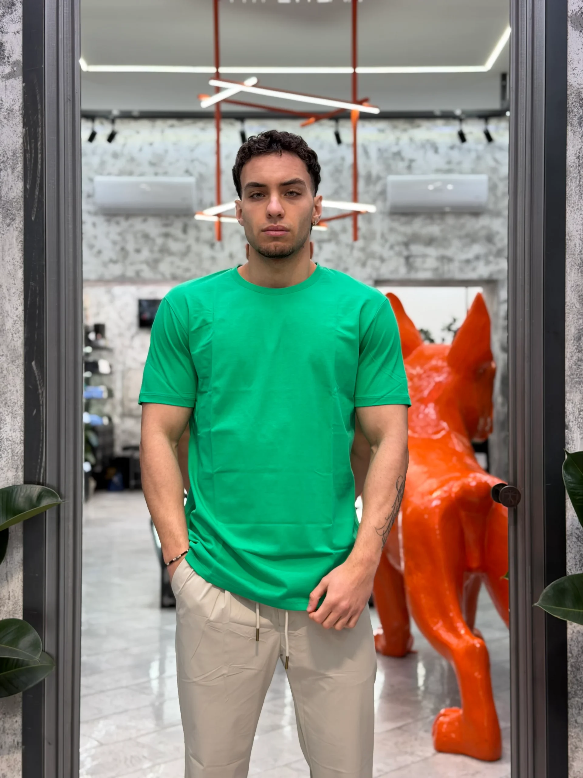 T-SHIRT BASIC IN 100% COTONE EXTRA FINE - REGULAR FIT GL1078F-S26.BAN